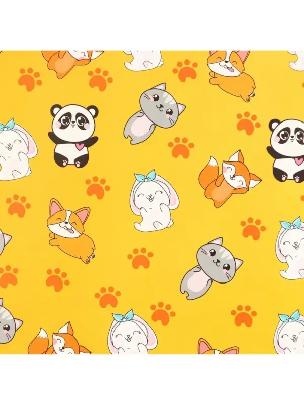 Бумага упаковочная глянцевая &laquo;Персонажи&raquo;, 70 х 100 см