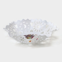 Ваза для хлеба и фруктов &laquo;Кубань. Месяц&raquo;, d=20 см, белый, рисунок МИКС