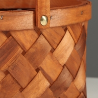 Корзина плетёная, 23&times;18&times;12 см, ручка h=13 см, ива, натуральный цвет