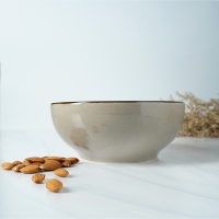 Салатник фарфоровый Magistro &laquo;Церера&raquo;, 1,1 л, 18,5&times;7,5 см, цвет коричневый