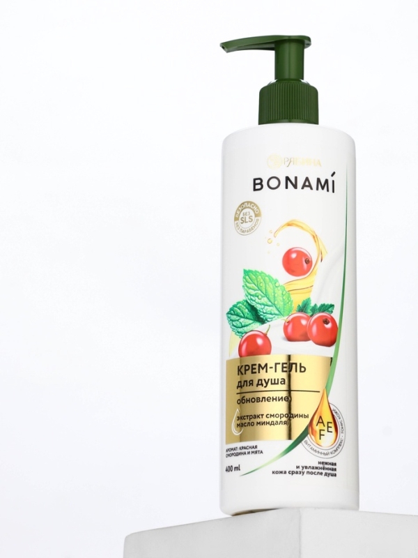Крем-гель для душа "Красная смородина и мята", 400 мл