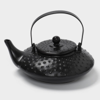 Чайник заварочный с ситом 0,75 л, Magistro Black Swan, черный