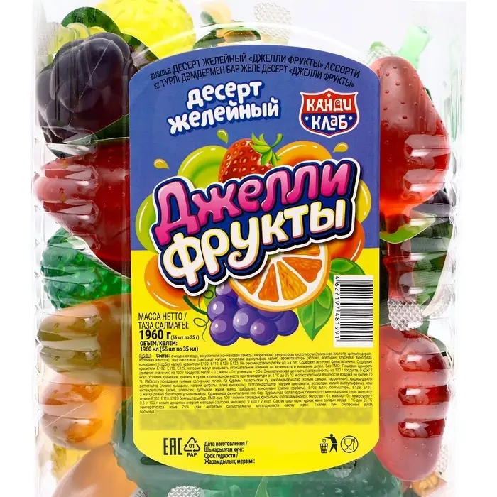 Десерт желейный &laquo;Джелли фрукты&raquo; ассорти, 35 мл