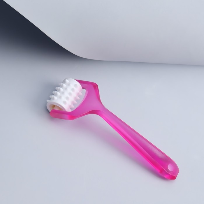 Массажёр для лица и зоны декольте, с шипами, 14 &times; 4,5 &times; 2,5 см, цвет МИКС