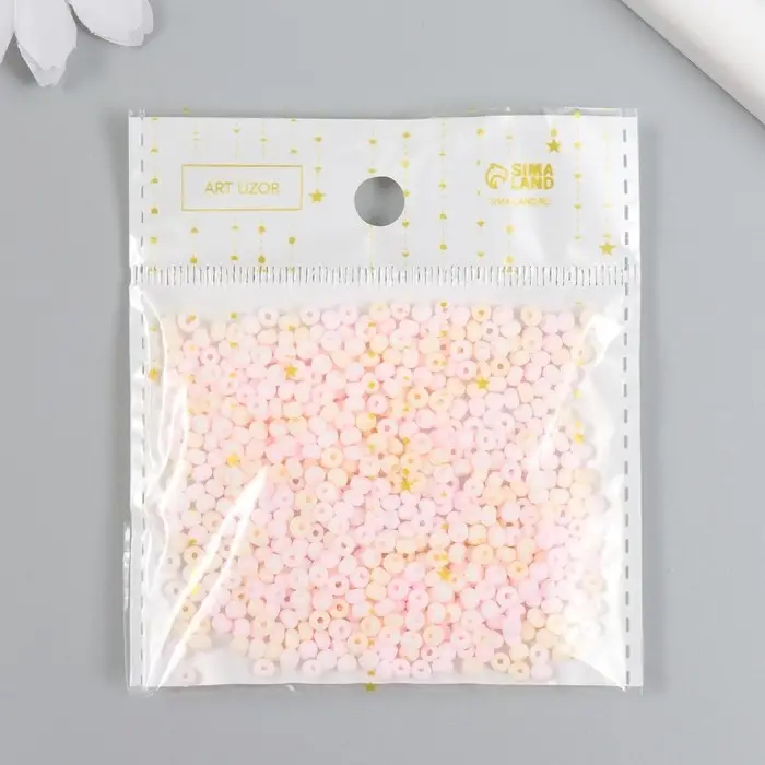 Бисер стекло 8/0 "Перламутр. Меланж. Пастила" 20 гр