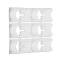 Держатель самоклеящийся для проводов и гирлянд ТУНДРА, 28&times;16&times;9 мм, белый, 12 шт.