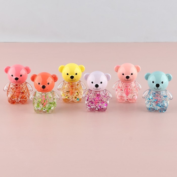 Блеск для губ &laquo;Веселый мишка&raquo;, 10 гр, МИКС