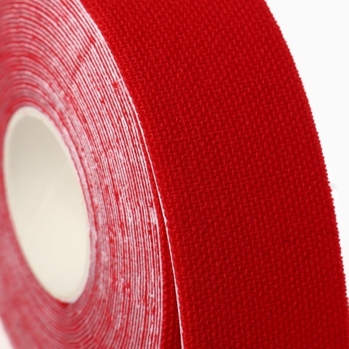 Кинезио - тейп, 2,5 см &times; 5 м, цвет красный
