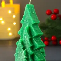 Свеча "Ёлочки в лесу" 70*110 мм