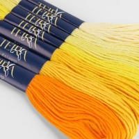 Набор ниток мулине хлопок 8&plusmn;1м (наб 7шт цена за наб) cпектр жёлтый TR