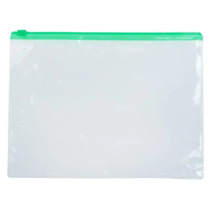 Папка-конверт на молнии формат А5 120мкр прозрачная молния МИКС 23,3&times;18см