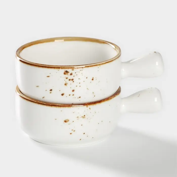 Кокотницы &laquo;Церера&raquo;, набор 2 шт., d=7.5 см, 100 мл, фарфор, белые