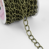 Цепочка для сумки, 11 &times; 16 мм, 10 &plusmn; 0,5 м, цвет бронзовый