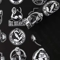 Бумага упаковочная глянцевая двухсторонняя &laquo;Брутальность&raquo;, 70 х 100 см