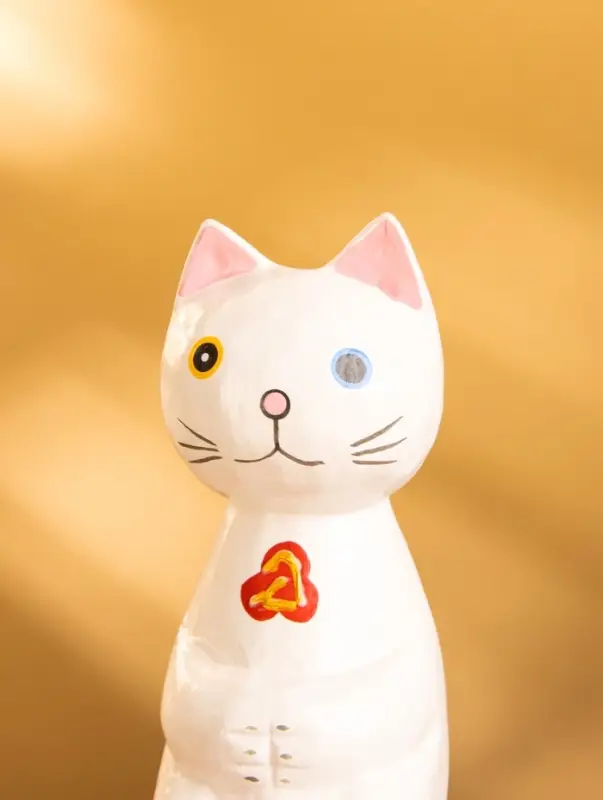 Сувенир &laquo;Кот сидячий&raquo;, 7&times;5&times;15 см, дерево, белый