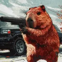 Пакет подарочный бумажный, &laquo;Капибратва&raquo;, 24&times;10.5&times;32 см