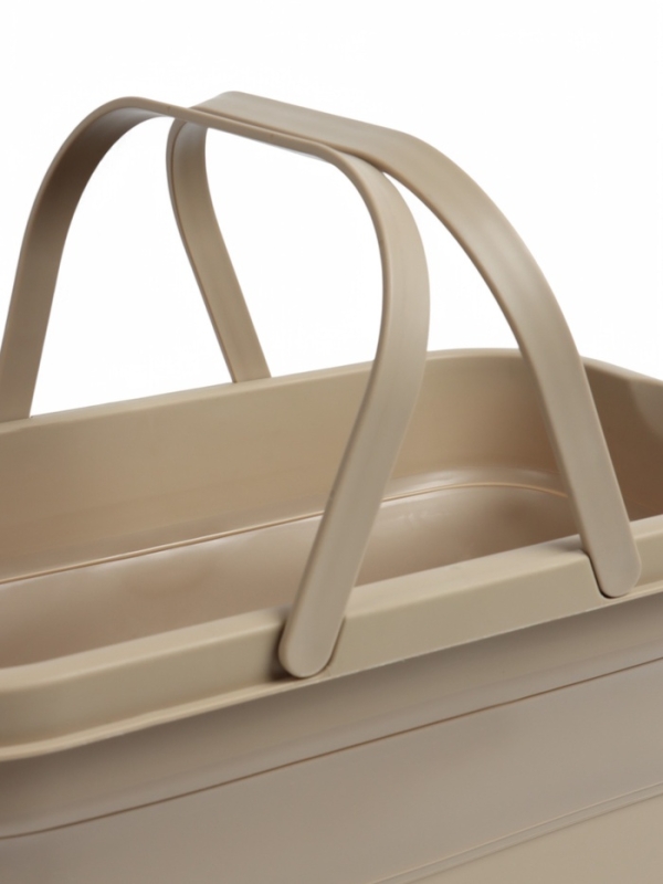 Корзина - столик Maclay 2 в 1, складная, 47 х 28,5 х 23,5 см, стол 45 х 28 х 16 см, бежевая