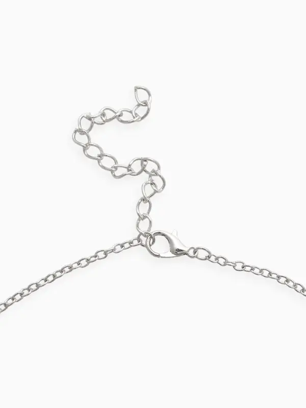 Набор 2 пред-та: серьги,кулон "Цветочки", цвет белый в серебре 44+удл.