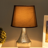 Настольная лампа "Хелена" 1х15Вт Е14 серебро 25х25х39см