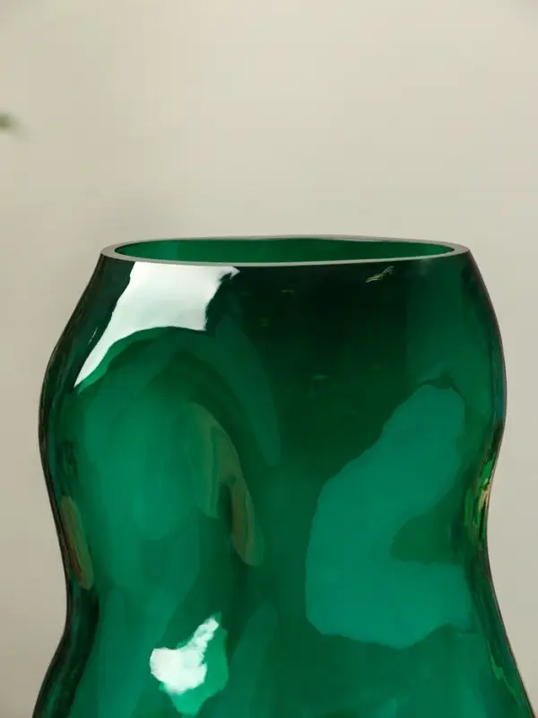 Ваза стекло настольная "Шерил" 27х16 см, зелёный