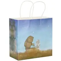 Пакет подарочный, 22х22х11 см, крафт, упаковка, Ёжик в тумане