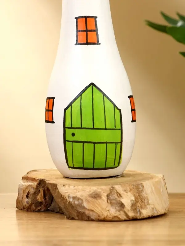 Сувенир &laquo;Домик Грибок&raquo;, 10&times;10&times;21.5 см, дерево, бело-зелёный