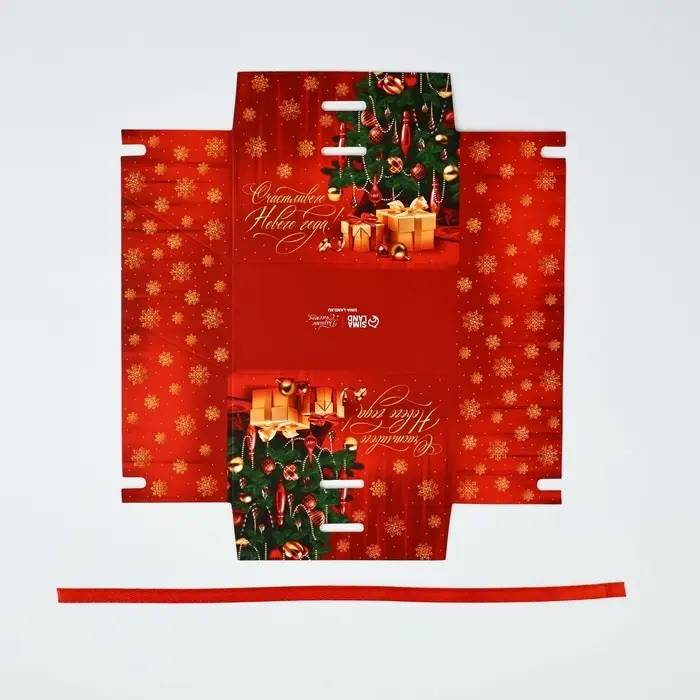 Бонбоньерка новогодняя &laquo;Новогодняя классика &raquo;, 10 х 5.5 х 5.5 см