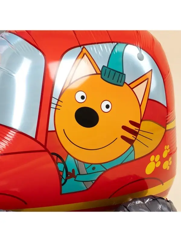 Воздушный шар фольгированный 3D 29" &laquo;Три Кота. Компот в машине&raquo;