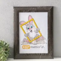 Фоторамка для фото 21х30 см (с ножкой) "Luxe Elegance" пластик, коричневый, (пластик экран)