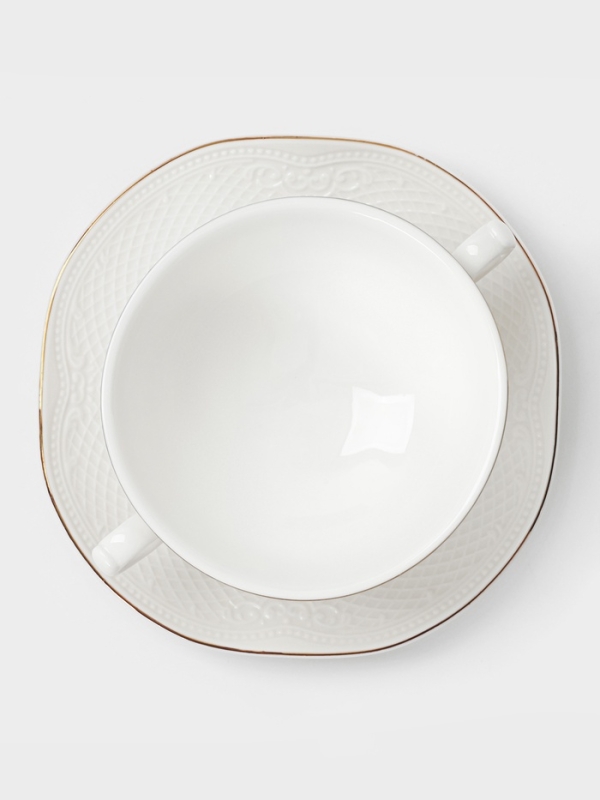 Супница 280мл W&Y "Empire" 17см с блюдцем