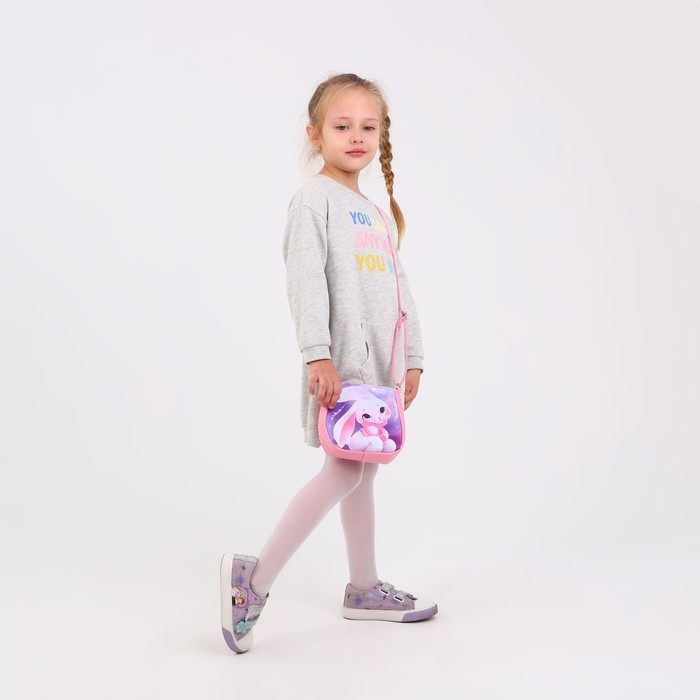 Сумка детская &laquo;Зайка в свитере&raquo; из эко-кожи, на ремешке, 17х12х5 см