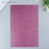 Фоамиран глиттерный Magic 4 Hobby 2 мм  цв. розовый, 20х30 см
