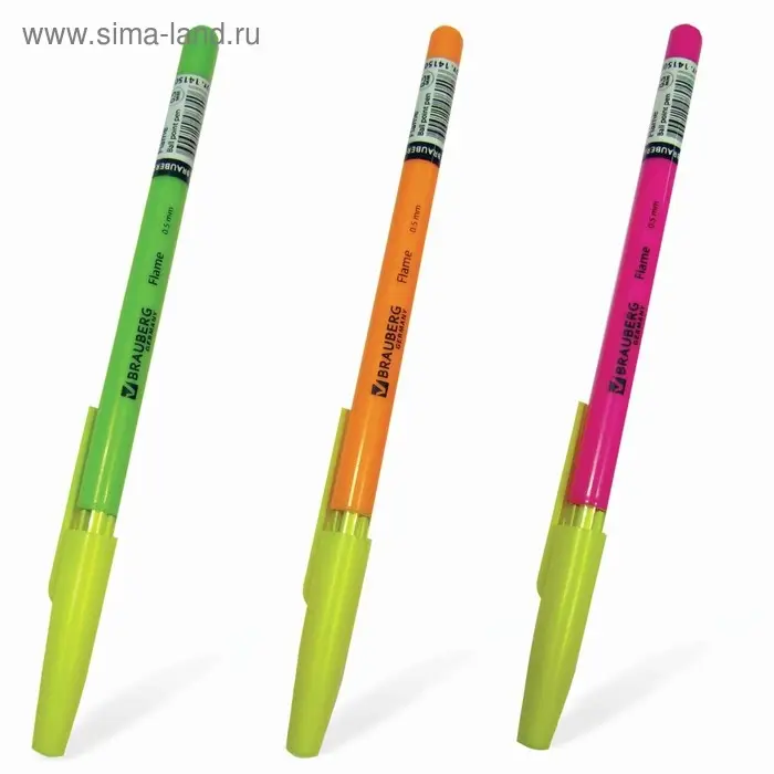 Ручка шариковая 1.0 мм, BRAUBERG Color, чернила синие