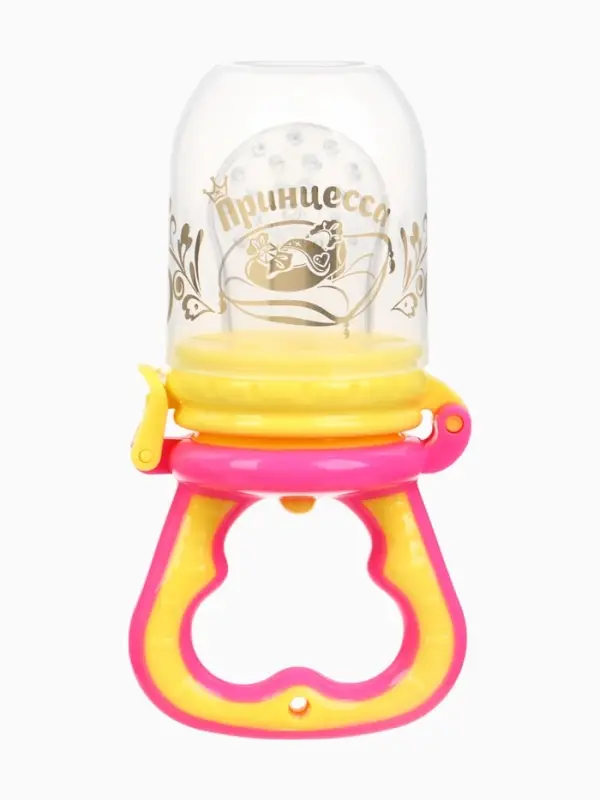Ниблер (соска для прикорма), с силиконовой сеточкой "Принцесса", цвет розовый