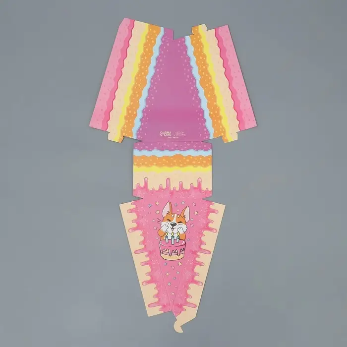 Коробка для торта, кондитерская упаковка &laquo;Корги&raquo;, 15.5 х 8.5 х 8.5 см