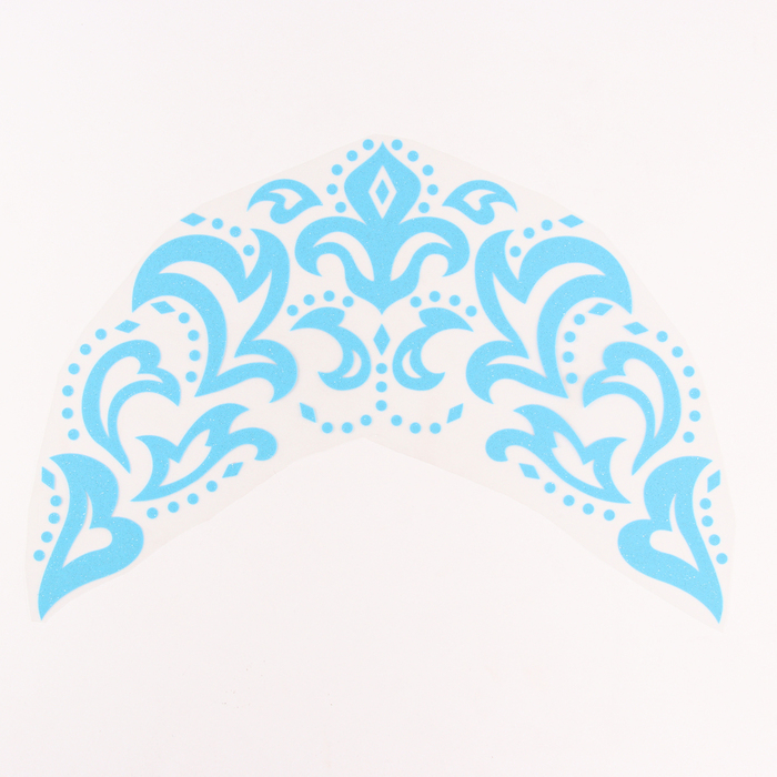 Термотрансфер &laquo;Морозный узор&raquo;, набор 6 шт., цвет синий с серебром