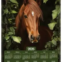 Календарь настенный 2026 &laquo;Конь&raquo;, А4