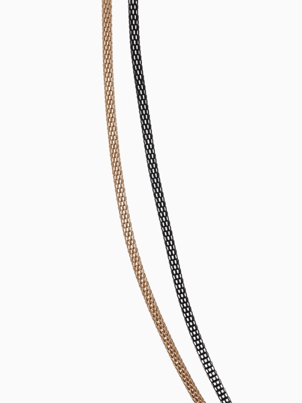 Бусы 2 нити &laquo;Трансформер&raquo; (несколько способов носки), цвет чёрно-золотой, 118 см