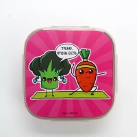 Ланч - бокс с ложкой, &laquo;Треню&raquo;, 17,8 х 17,8 х 7 см