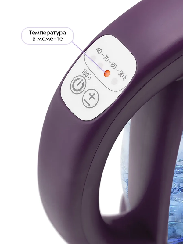 Чайник электрический стеклянный с подсветкой КТ-640 - 1.7 л