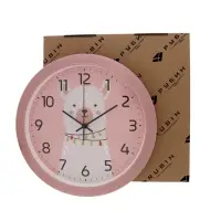 Часы настенные "Альпака", детские, плавный ход,  d=29см, розовые