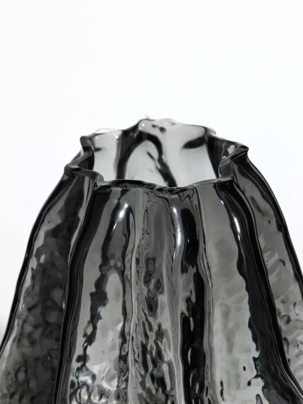 Ваза стекло настольная "Кэли" 21х12х6 см, серый