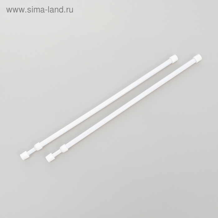 Набор карнизов универсальных, 2 шт, 30-45 см, цвет белый