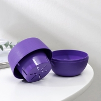 Горшок для цветов с поддоном &laquo;Япония&raquo;, 125 мл, d=8 см, h=6,5 см, цвет фиолетовый