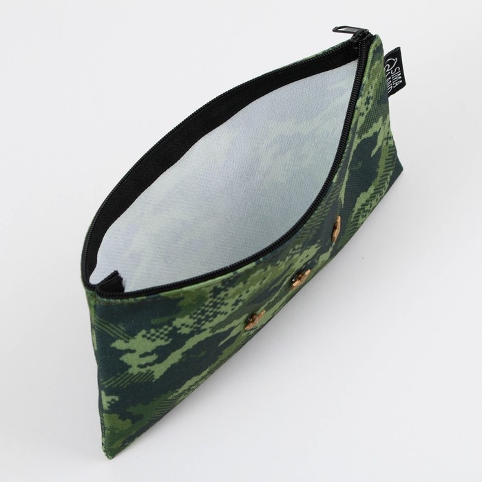 Пенал школьный текстильный &laquo;1 сентября: Камуфляж&raquo;, 21 х 10 см