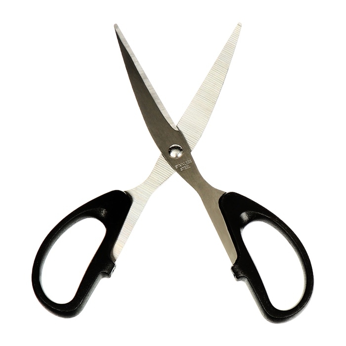 Ножницы канцелярские 17,4см Офис пластиковые ручки, европодвес