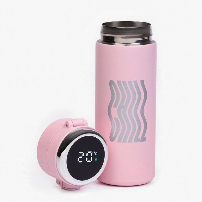 Термокружка, 420 мл, Simple CHILL, сохраняет тепло 8 ч, термометр