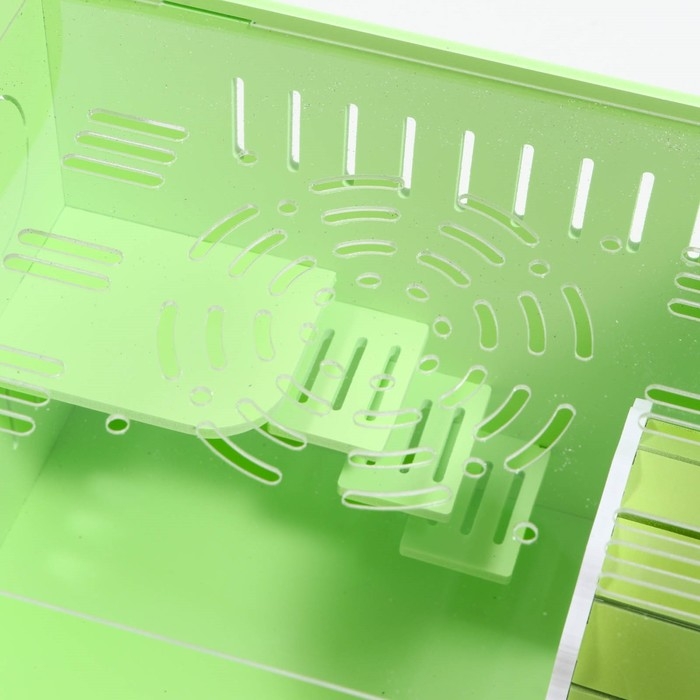 Клетка-переноска для грызунов,акриловая, зелёная, 29 х 23,5 х 22 см