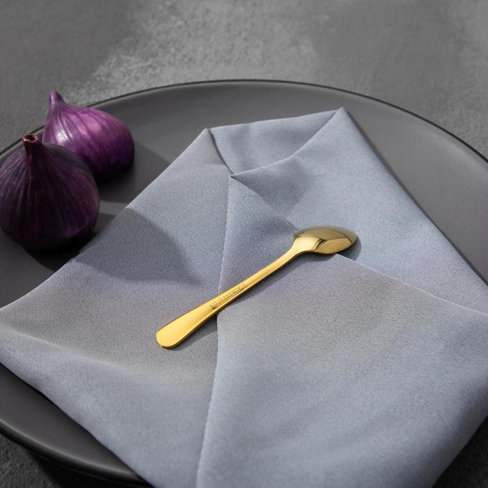 Ложки чайные из нержавеющей стали Доляна &laquo;Голд&raquo;, длина 13,3 см, 6 шт, цвет золотой