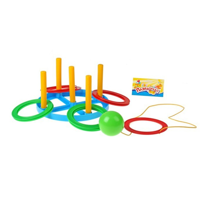 Игра 2 в 1 &laquo;Кольцеброс&raquo; и &laquo;Поймай шарик&raquo;